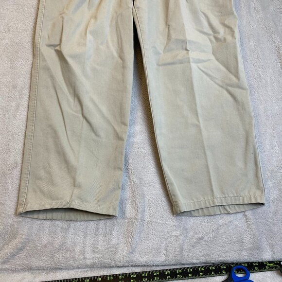 Dockers Men's Khaki Chino Pants Men's Size 35x26 Pleated Front Cotton Beige - Picture 8 of 13